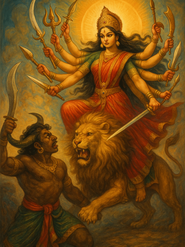Goddess Durga vs. Mahishasura